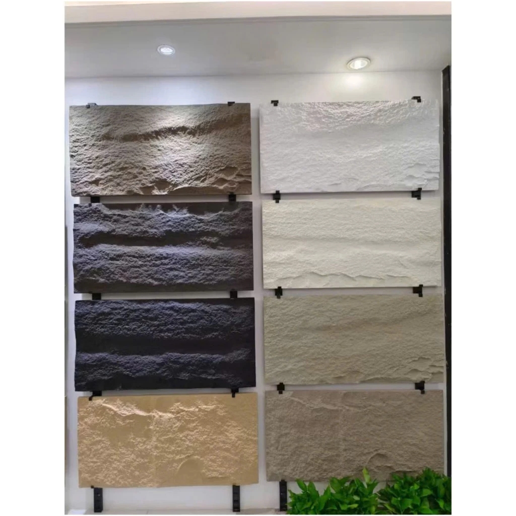 Tấm PU giả đá chống thấm nước, vật liệu nhẹ trang trí nhà cửa, cảnh quan, phòng livestream, decor studio, KT 120*60cm